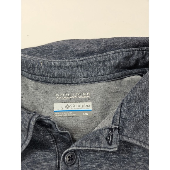 Columbia omni wick size large Grey polo active top - Picture 2 of 6